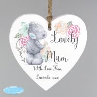 Personalised Me to You Floral Wooden Heart Decoration Extra Image 1 Preview